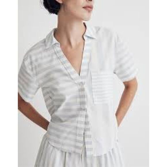 Madewell Tops - MADEWELL Y-Neck Button up Shirt, Size XL